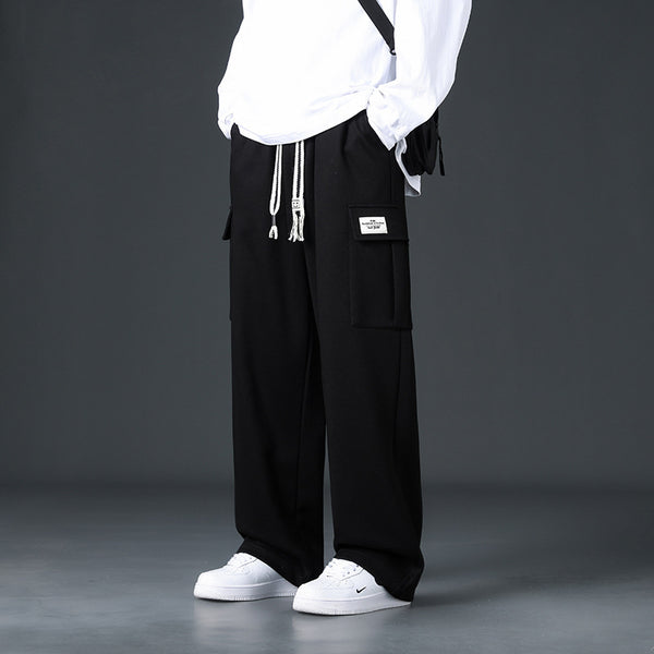 Pantalones Casuales Hombre Corte Amplio y Drapeado