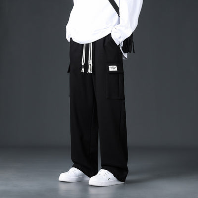 Pantalones Casuales Hombre Corte Amplio y Drapeado