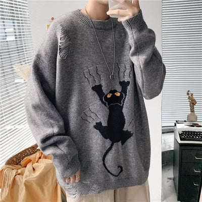 Suéter Holgado Estampado con Diseño Relajado