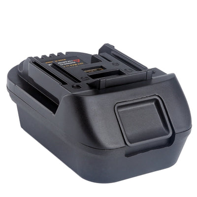 Dark gray 18V lithium battery adapter with a USB output port, converting 20V MAX to 18V for power tools. - Image 5