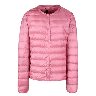 Chaqueta Acolchada Ligera Sin Cuello para Mujer - Abrigo Corto Versátil - Image 11