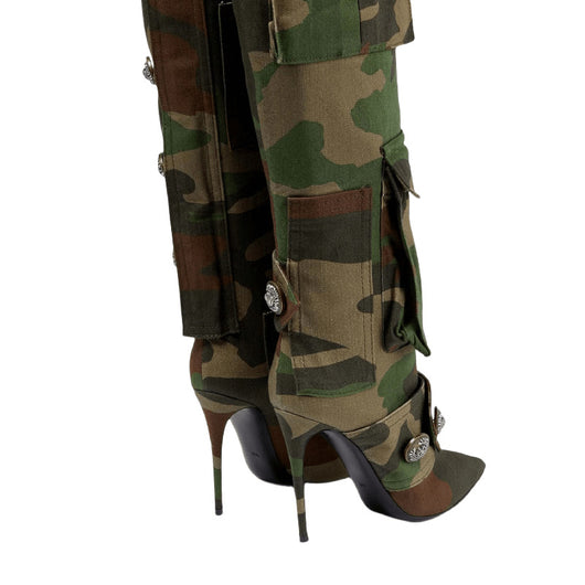 Botas Stiletto Camuflaje Personalizadas Over-the-knee Punta Aguda - Image 13