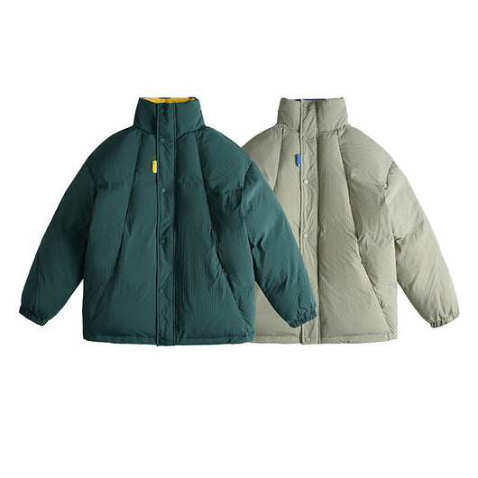 Abrigo Acolchado de Algodón Puro para Hombre con Cuello de Pie - Image 5