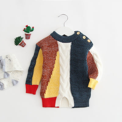 Suéter Patchwork para Bebé - Diseño Colorido y Acogedor