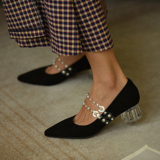 Tacones Negros Puntiagudos Sexy - Image 4