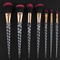 Set de 7 Brochas de Maquillaje Cristal con Mango Espiral Transparente