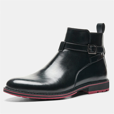 Botas Negras de Moda para Hombre con Detalles en Rojo - Image 6