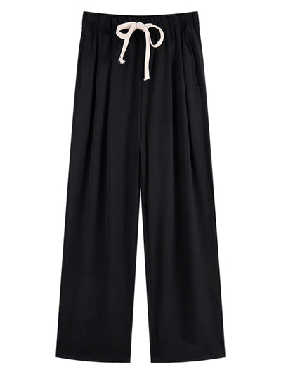Pantalones Rectos de Cintura Alta Holgada para Mujer - Image 8