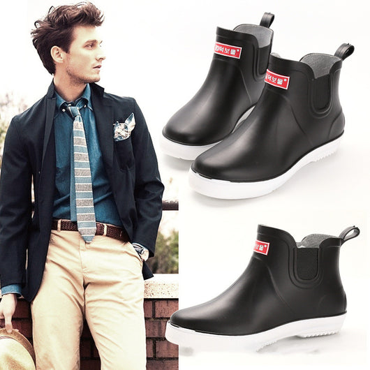 Botas de Lluvia Cálidas para Hombre - Zapatos de Caucho Impermeables con Suela Antideslizante - Image 7