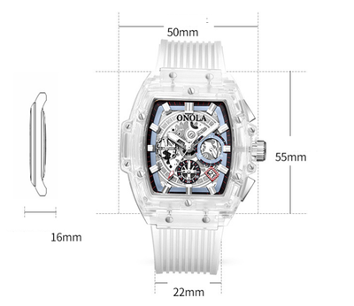 Reloj Luminiscente para Hombre con Caja Transparente - Image 15