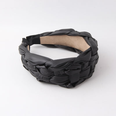Diadema Tejida de Cuero Ancho - Accesorio de Moda Urbana para Mujer - Image 8
