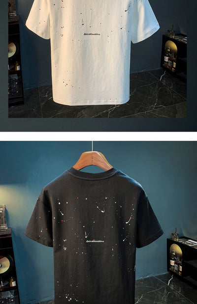 Playera Hombre Estampado Tinta Splash Manga Corta - Image 15
