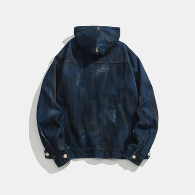 Chaqueta Denim con Capucha Estilo Splash Ink para Hombre - Image 14