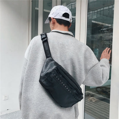 Mochila Urbana de Un Hombro con Diseño Diagonal para Hombre - Image 14