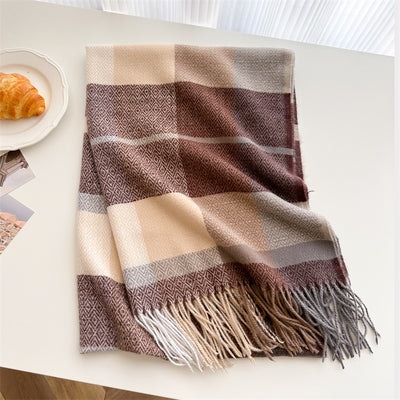 Bufanda Unisex Otoño Invierno con Borlas - Versátil para Cualquier Estilo - Image 48