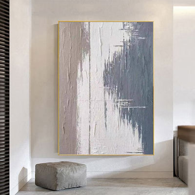 Cuadro Abstracto Moderno en Lienzo - Arte Texturizado Gris para Sala de Estar - Image 4