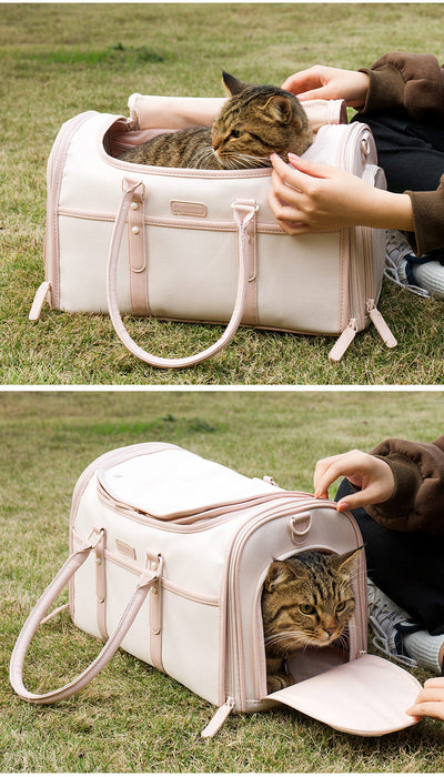 Bolsa Portátil para Mascotas en Cuero - Transpirable y Plegable - Image 7