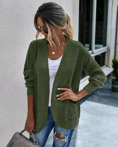 Cardigan Tejido Holgado para Mujer - Abrigo Casual Otoño Invierno - Image 7