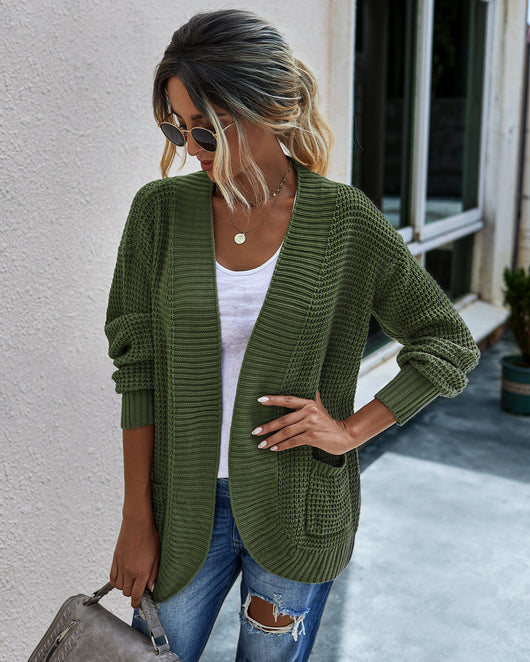 Cardigan Tejido Holgado para Mujer - Abrigo Casual Otoño Invierno - Image 7