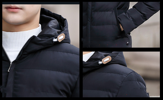 Abrigo de Algodón para Hombre Casual Acolchado - Image 10