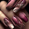 Uñas Postizas Adhesivas con Diseño de Líneas - Removibles y Reutilizables