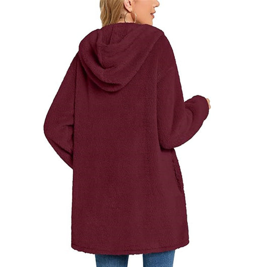 Cardigan Tipo Sudadera con Capucha y Bolsillos - Abrigo Casual Europeo - Image 16