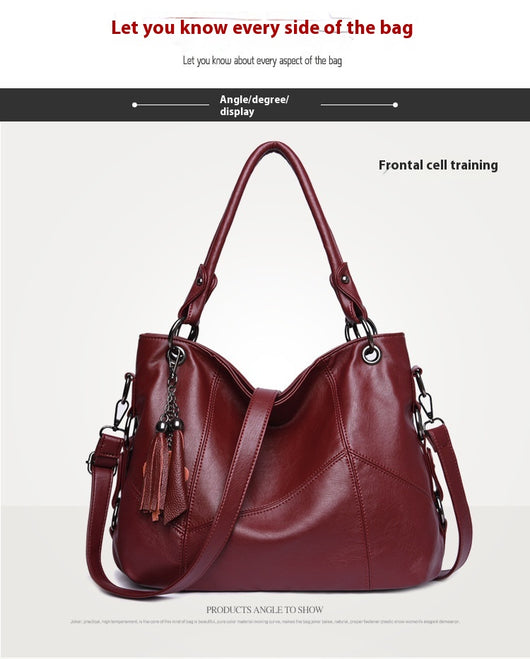 Bolso Bandolera de Cuero PU con Detalles de Costura y Borlas para Mujer - Image 27