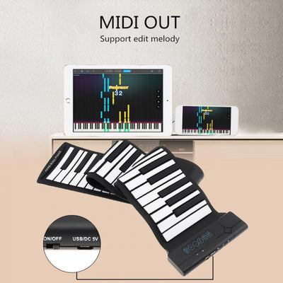 Piano Portátil Enrollable de 88 Teclas con Sonido de Instrumento Profesional