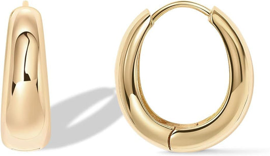 Aretes Ovalados Brillantes Estilo Europeo y Americano - Image 9