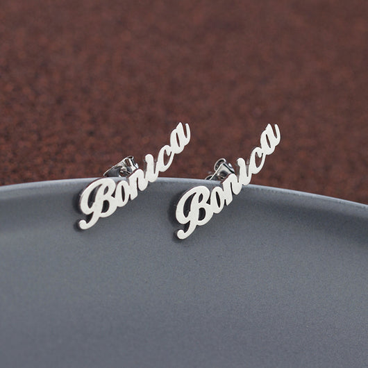 Aretes Personalizados con Iniciales - Regalo Perfecto con Nombre Grabado - Image 4
