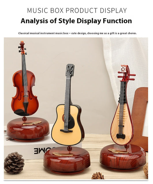 Caja de Música Giratoria con Violín - Instrumento Musical Decorativo - Image 21