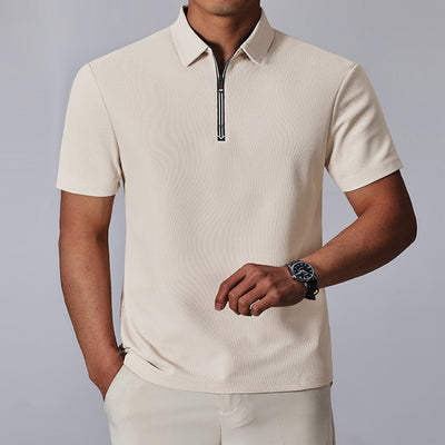 Camisa Casual Hombre Cuello Alto con Cierre - Manga Corta Transpirable - Image 6