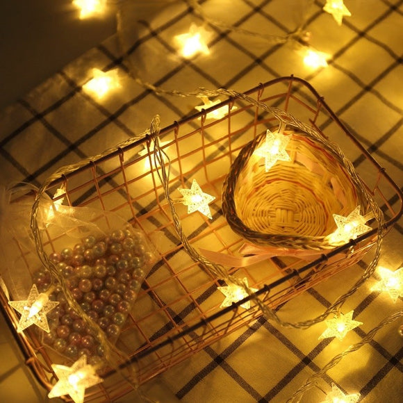 Guirnalda LED Intermitente para Decoración de Espacios - Luces Estrelladas