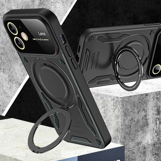 Funda Protectora con Soporte Magnético y Ventana Grande para Smartphone