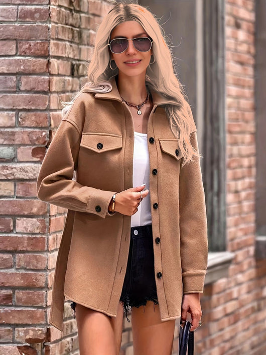 Abrigo Corto de Mujer con Cordones y Bolsillos - Trench Coat de Moda - Image 14