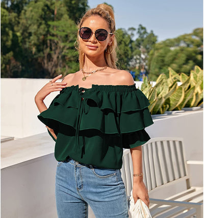 Blusa Casual de Manga Larga Superpuesta para Mujer - Image 6