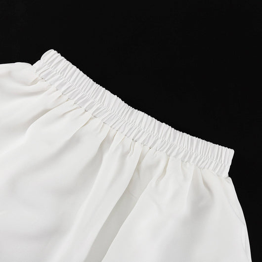 Conjunto Elegante: Blusa Manga Corta con Cuello Solapa y Falda Plisada - Image 30