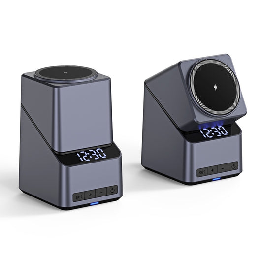Cargador Inalámbrico con Reloj y Control Táctil Giratorio - Image 6