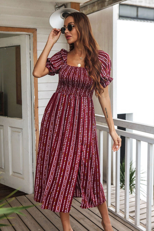 Vestido Estampado con Mangas Abullonadas - Colección Verano - Image 5