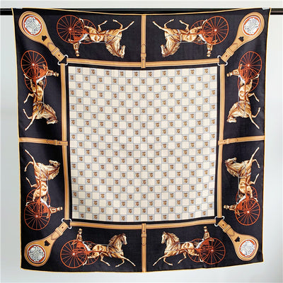 Pañuelo Cuadrado Grande de Seda Twill Carruaje - Elegancia y Sofisticación - Image 10
