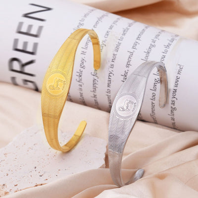 Pulsera de Acero Titanio con Patrón Hueco Estilo Chino de Aspecto Noble - Image 9