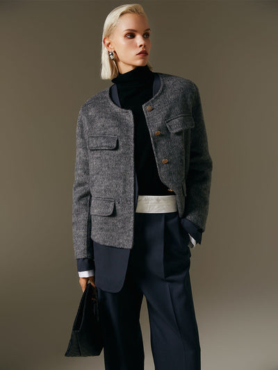 Suéter de Lana Cuello Redondo Elegante para Mujer - Image 5