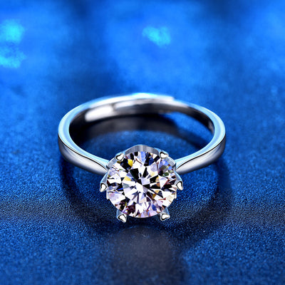 Anillo de Moissanita para Mujer con Seis Garras - Image 5