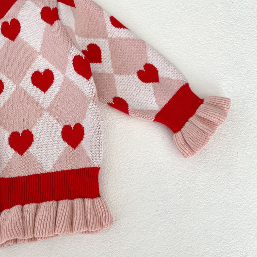 Abrigo Tejido de Manga Larga con Detalles de Corazón para Bebé Niña - Colección Otoño - Image 16