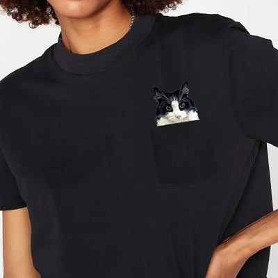 Playera Gráfica para Mujer con Diseño de Gato Descarado - Image 9