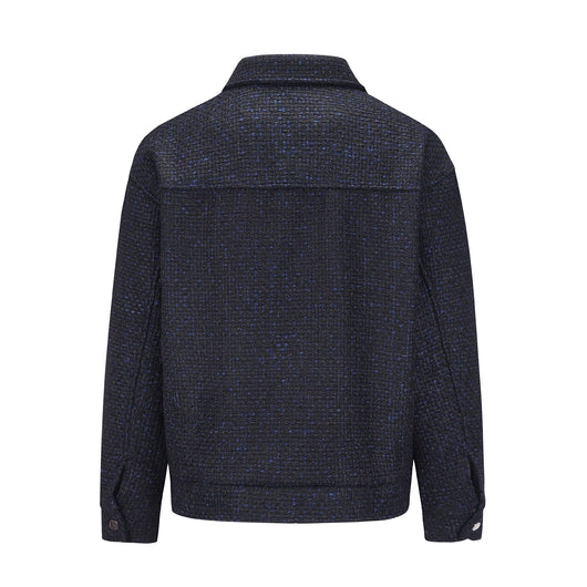Chaqueta Suelta de Tweed Tejido para Pareja - Casual Hombre - Image 3
