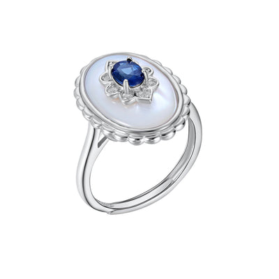 Anillo de Zafiro en Plata 925 Ajustable para Mujer - Image 5