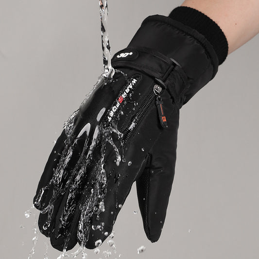 Guantes de Ciclismo Acolchados Térmicos con Forro Polar Impermeables