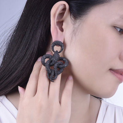 Aretes Serpiente Retorcida Ancha - Diseño Audaz y Exagerado - Image 6