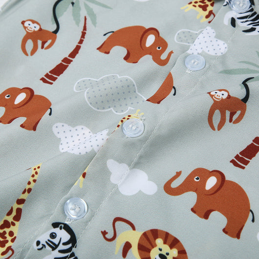 Conjunto Camisa de Manga Corta con Corbatín Estampado Animalitos - Image 10